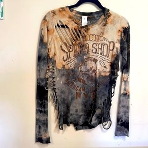 Affliction Distressed Shirt - XS